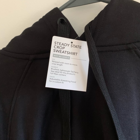 cropped black sweatshirt - Picture 2 of 3